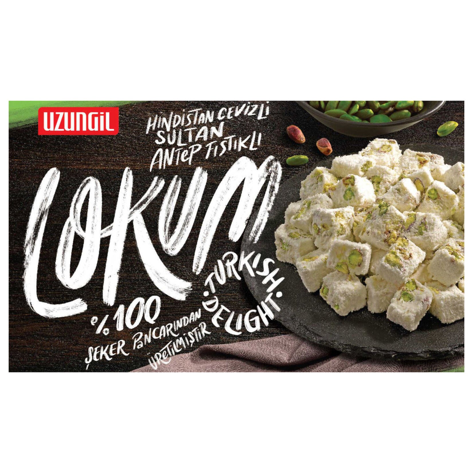 Experience the rich tradition of Turkish sweets with Uzungil Coconut Pistachio Turkish Delight.