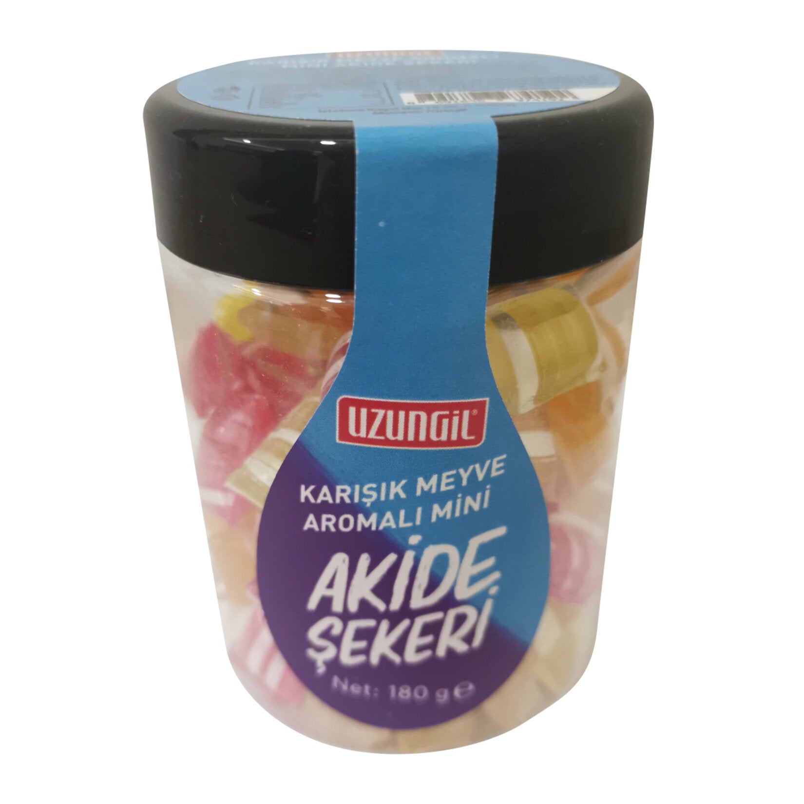 Enjoy the timeless taste of Uzungil Mixed Fruit Flavored Mini Akide Candy, a colorful assortment of classic Turkish hard candies crafted in the traditional akide sekeri style.