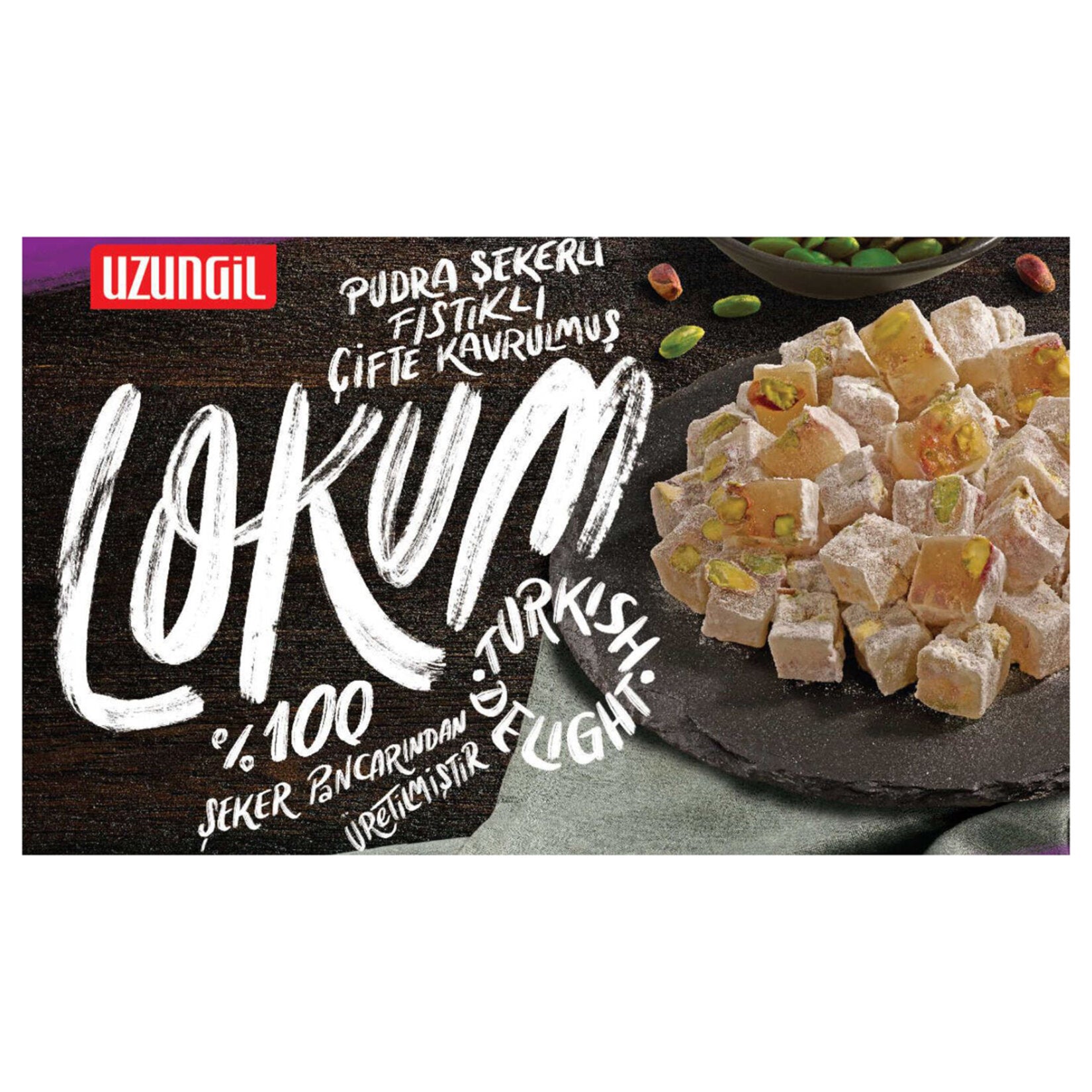 Uzungil Powdered Sugar Double Roasted Pistachio Turkish Delight brings the rich confectionery tradition of Türkiye straight to your table.
