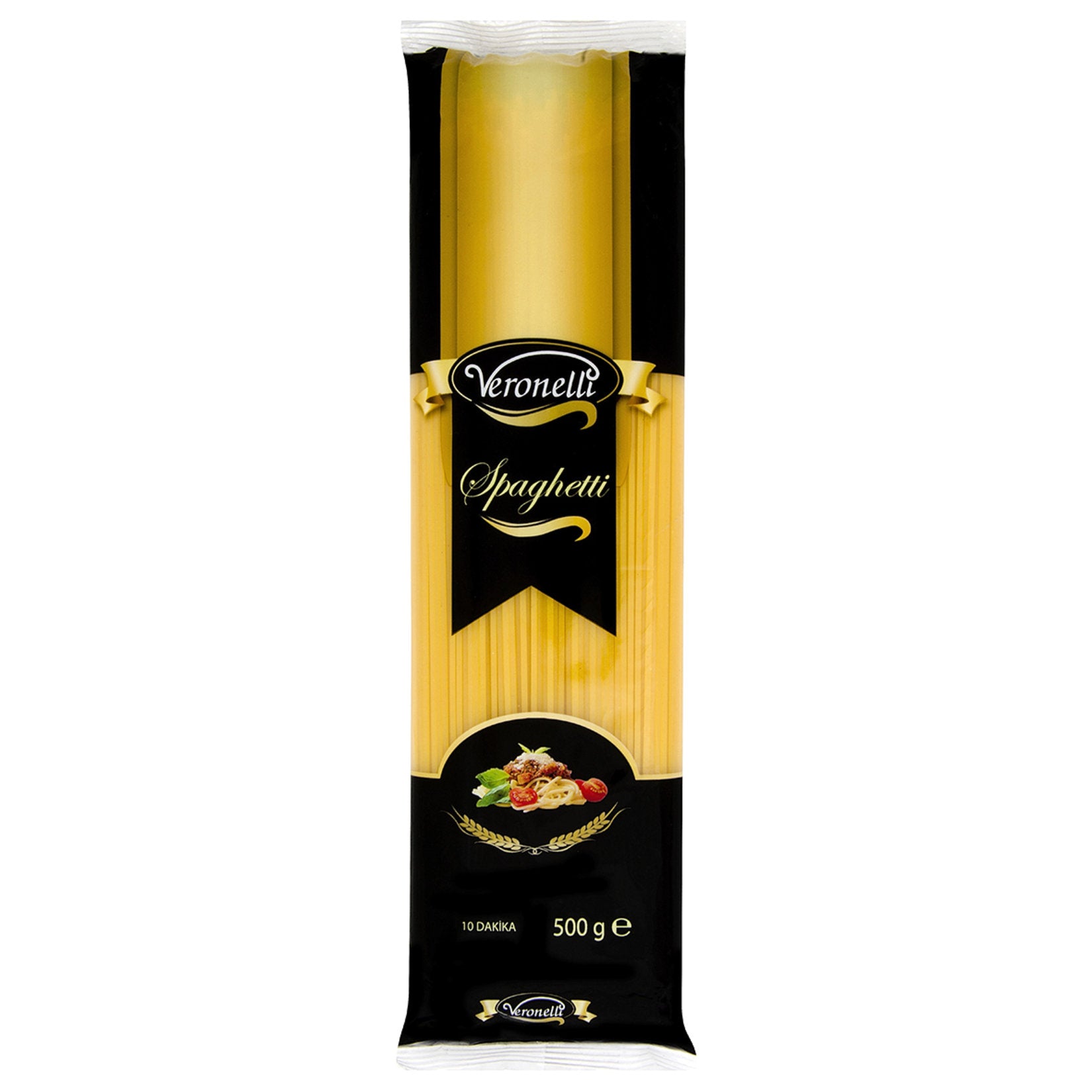 Veronelli Spaghetti Pasta is crafted from high-quality durum wheat semolina, offering a satisfying texture and rich taste that pairs perfectly with your favorite sauces.
