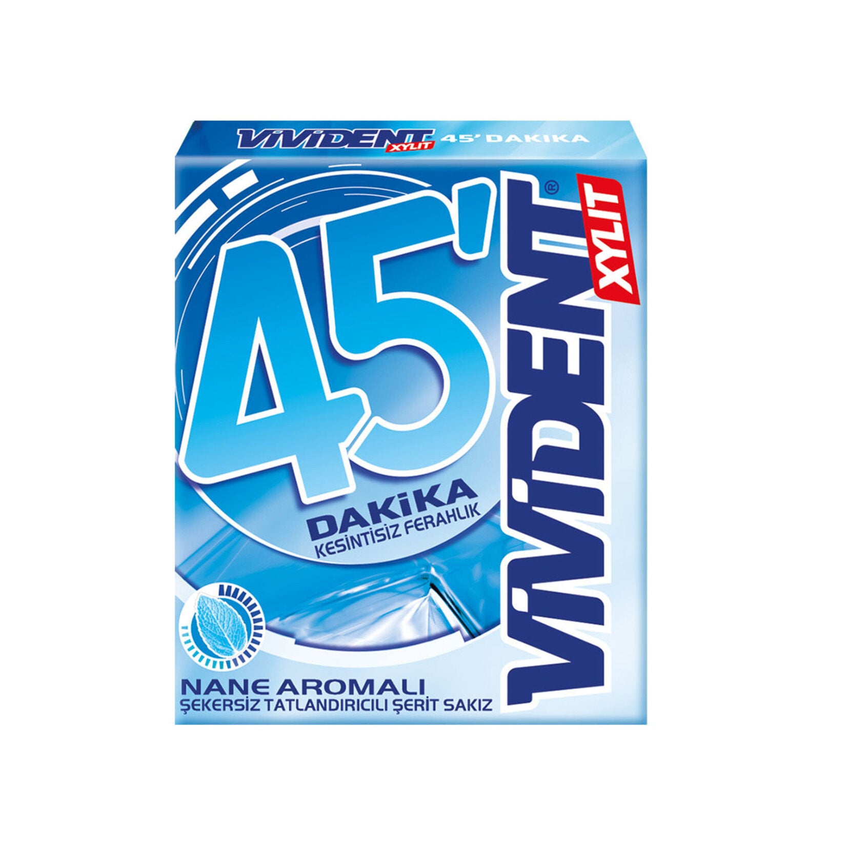 Vivident 45 Minutes Sugar-Free Strip Gum delivers a long-lasting burst of refreshing mint flavor that keeps your breath fresh for up to 45 minutes.
