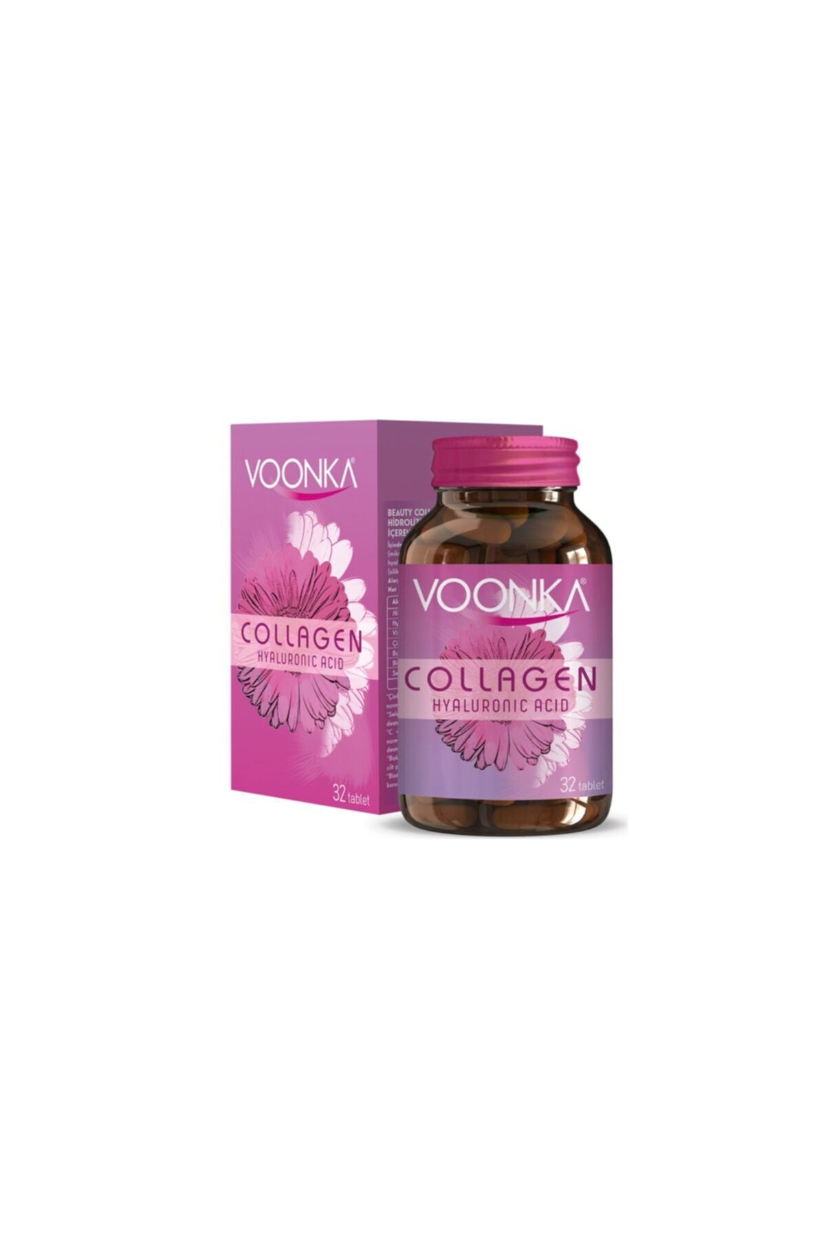 Voonka Collagen Hyaluronic Acid Tablet 32 Tablets is a comprehensive beauty-focused formula designed to support skin elasticity, connective tissue health, and normal collagen formation.