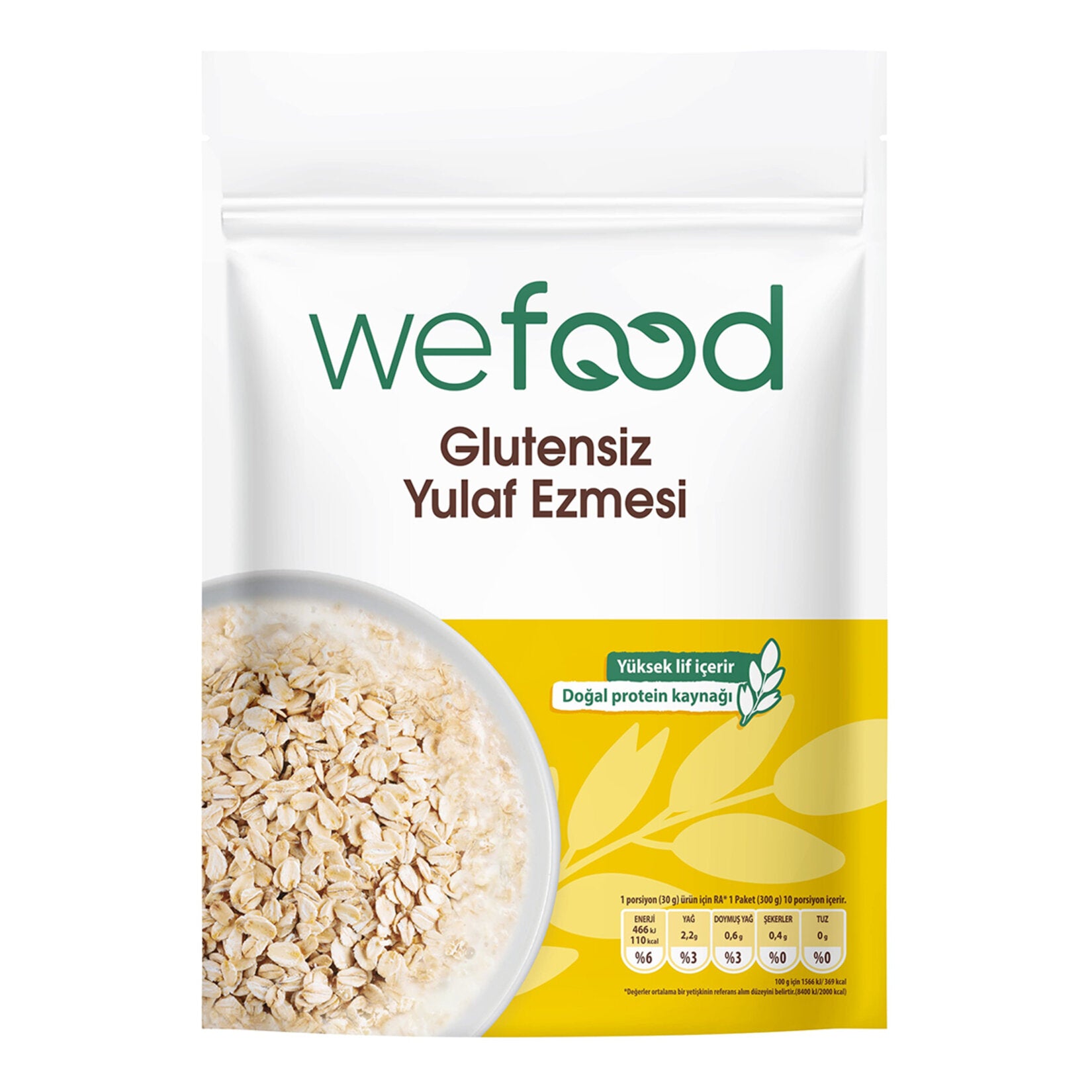 Start your day with the natural goodness of Wefood Gluten Free Oat Flakes.