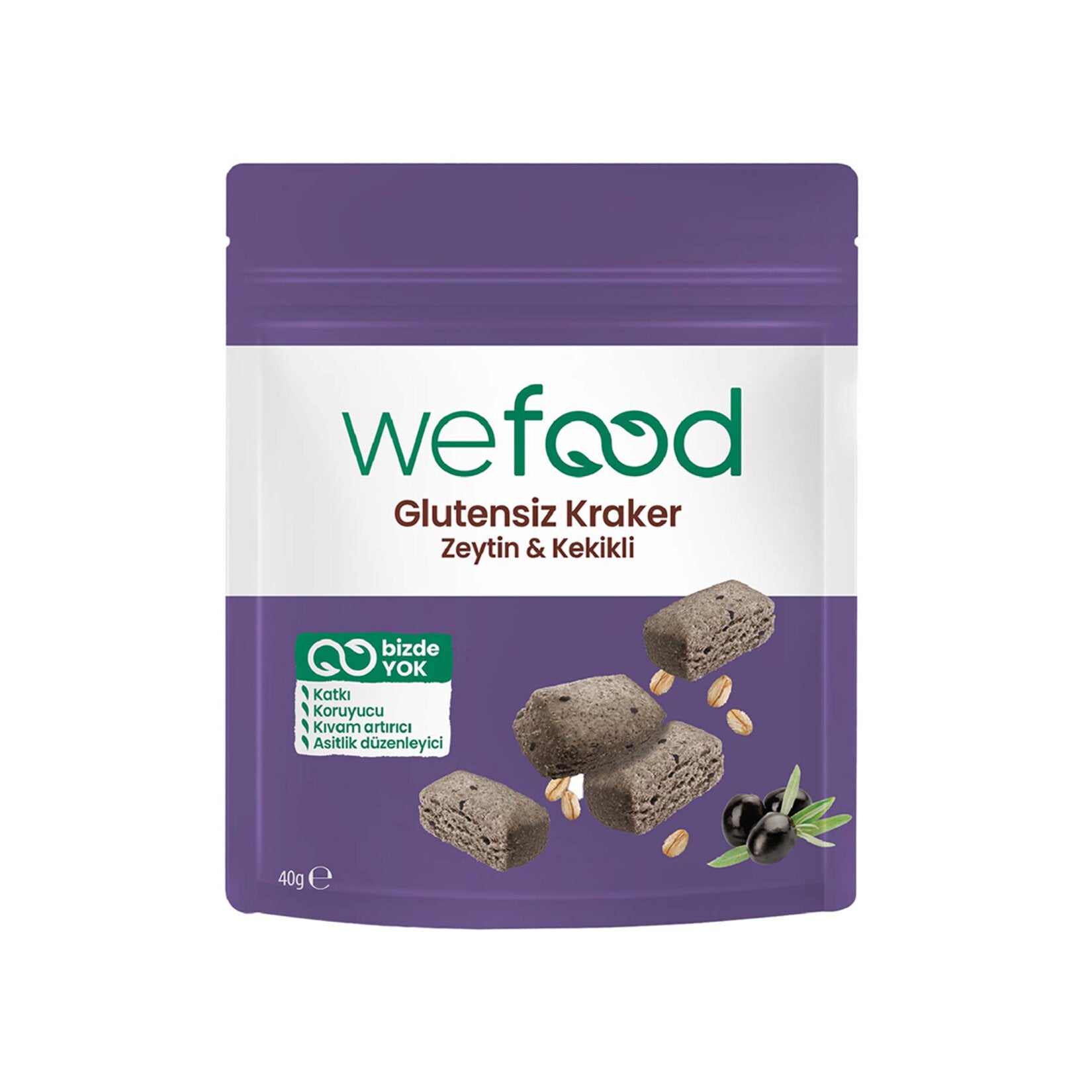 Enjoy a light and flavorful Mediterranean snack with Wefood Olive & Thyme Cracker.