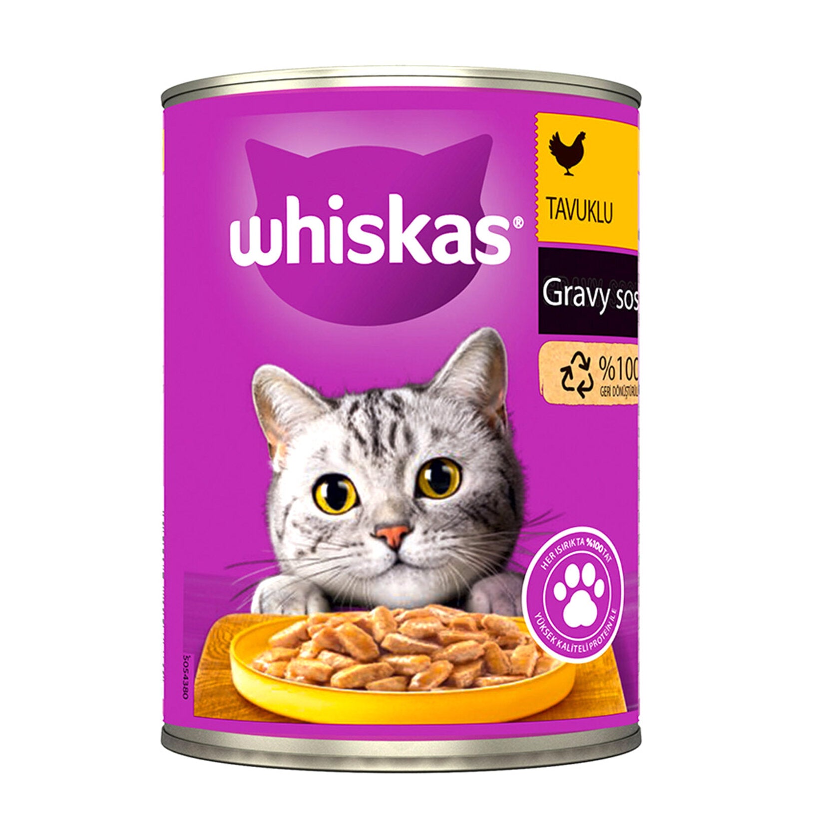Whiskas Chicken Wet Cat Food 400 g is a complete and balanced wet food formulated to support the daily nutritional needs of adult cats.