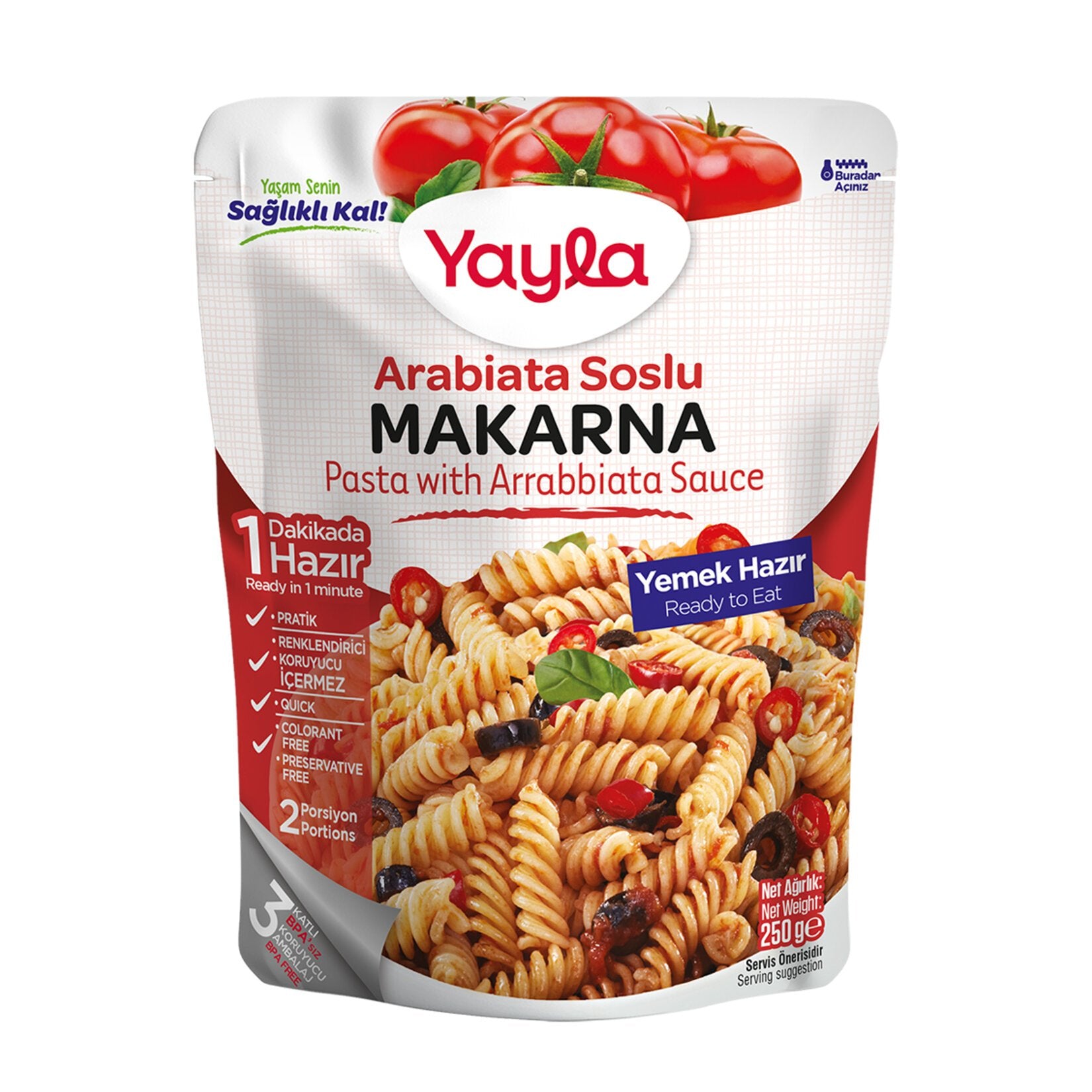 Yayla Arabiata Sauce Pasta- Ready Meal- Instant Meal