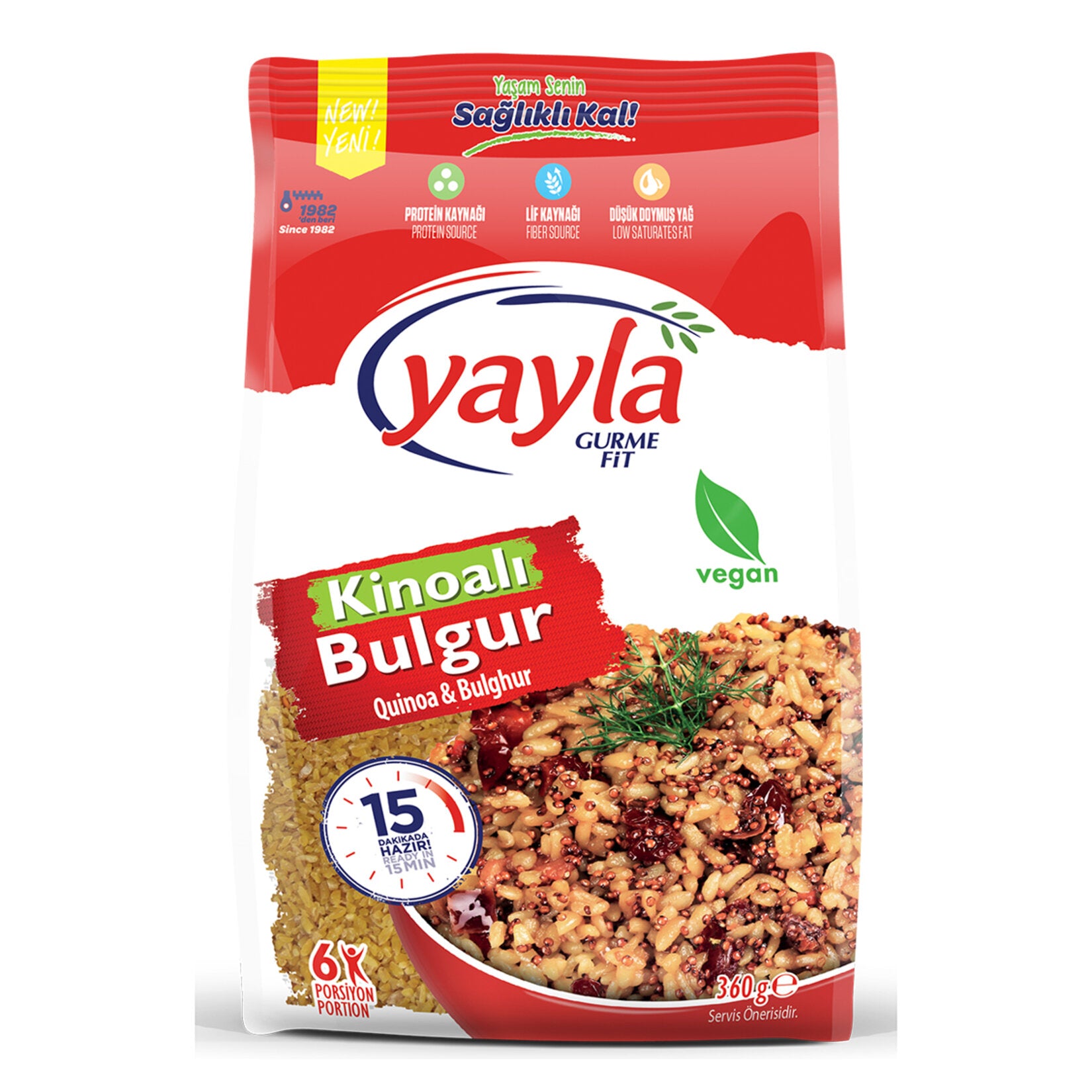 Yayla Fit Red Quinoa Bulgur is a delicious and nutritious twist on traditional bulgur, enriched with 6% red quinoa and sun-dried tomatoes.