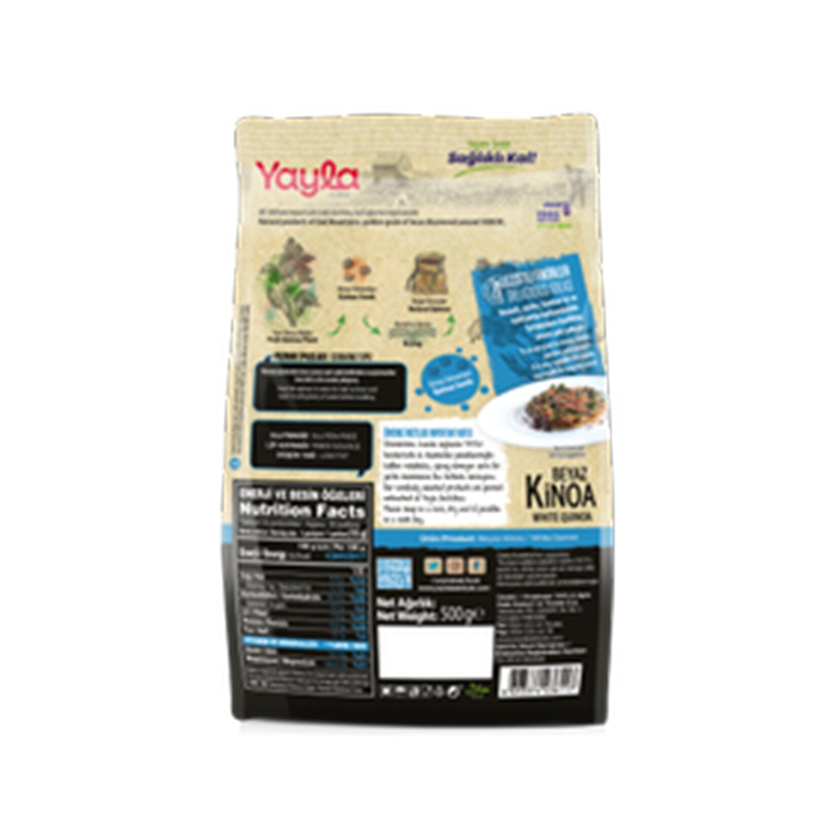 Yayla Gurme White Quinoa brings the nutritional power of superfoods straight from Türkiye to your kitchen.