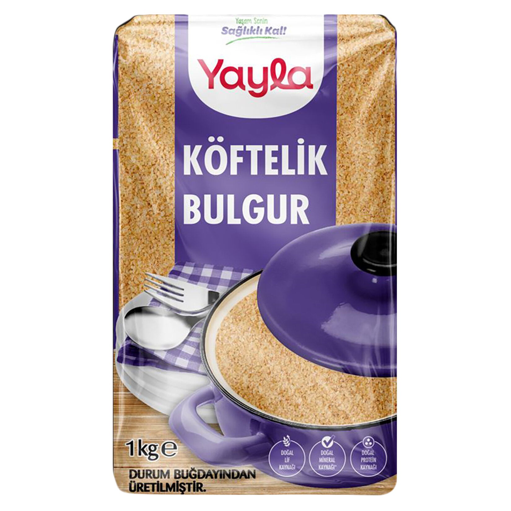 Yayla Koftelik Bulgur is a staple ingredient in Turkish cuisine, perfect for preparing delicious meatballs (köfte), salads, and pilafs.