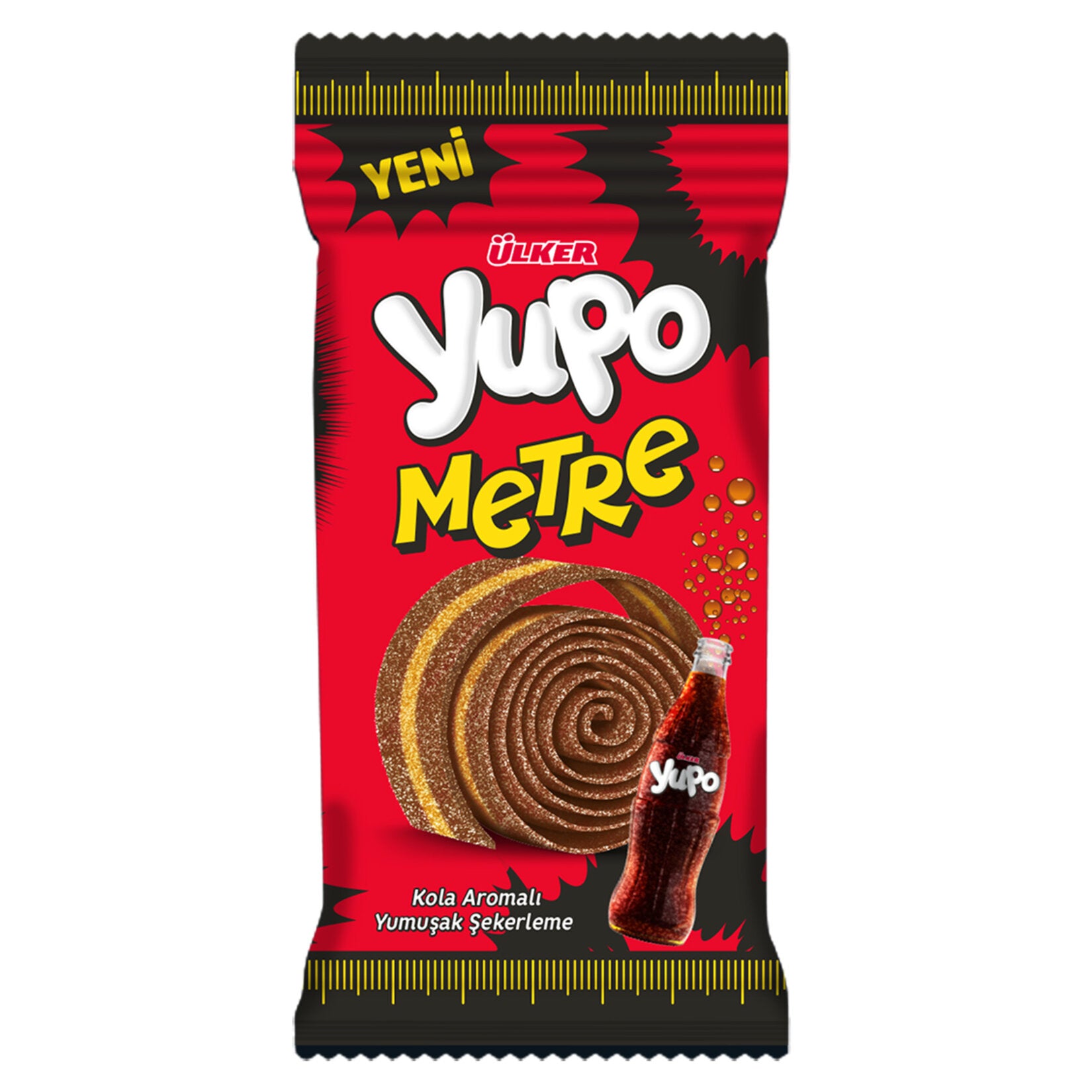 Enjoy a fun and flavorful treat with the Yupo Jelly Metre Cola Flavor!