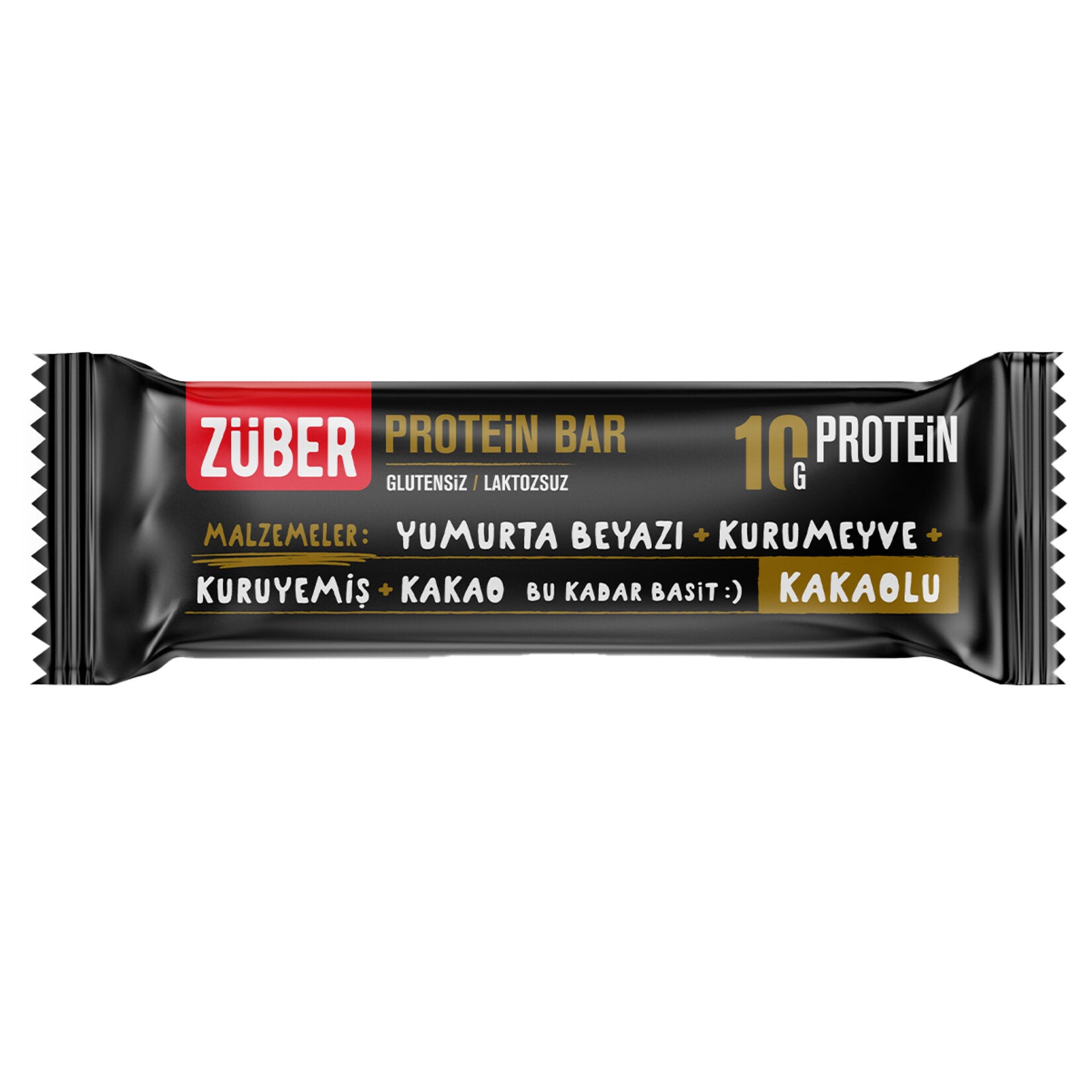 Zuber Cacao Protein Bar is a delicious and nutritious snack crafted in Türkiye, packed with natural ingredients like dates, egg whites, cocoa mass, and pea protein.