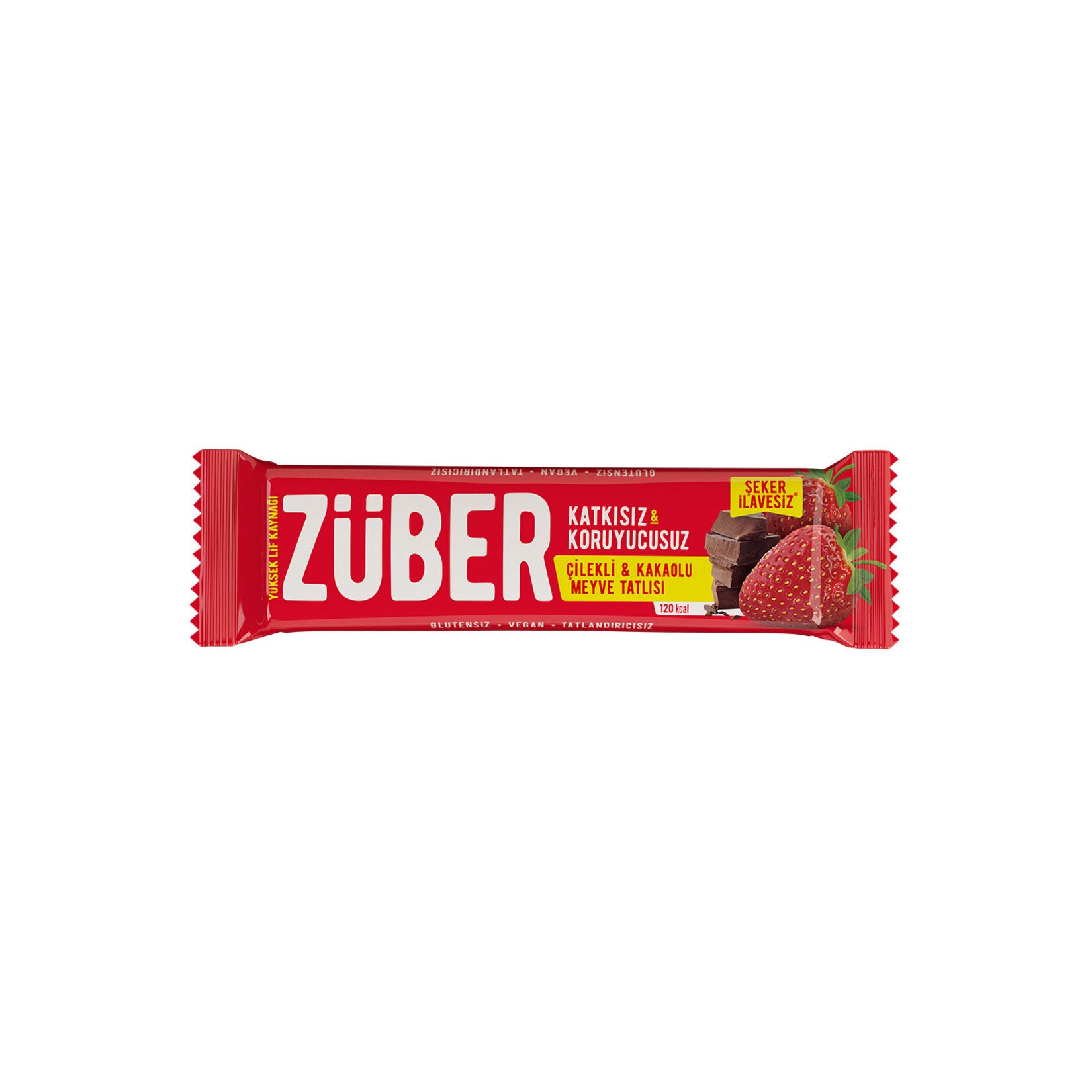 Enjoy the naturally sweet and rich flavor of the Zuber Strawberry Chocolate Fruit Bar, a delicious blend of real strawberries, dates, hazelnuts, almonds, and cocoa.