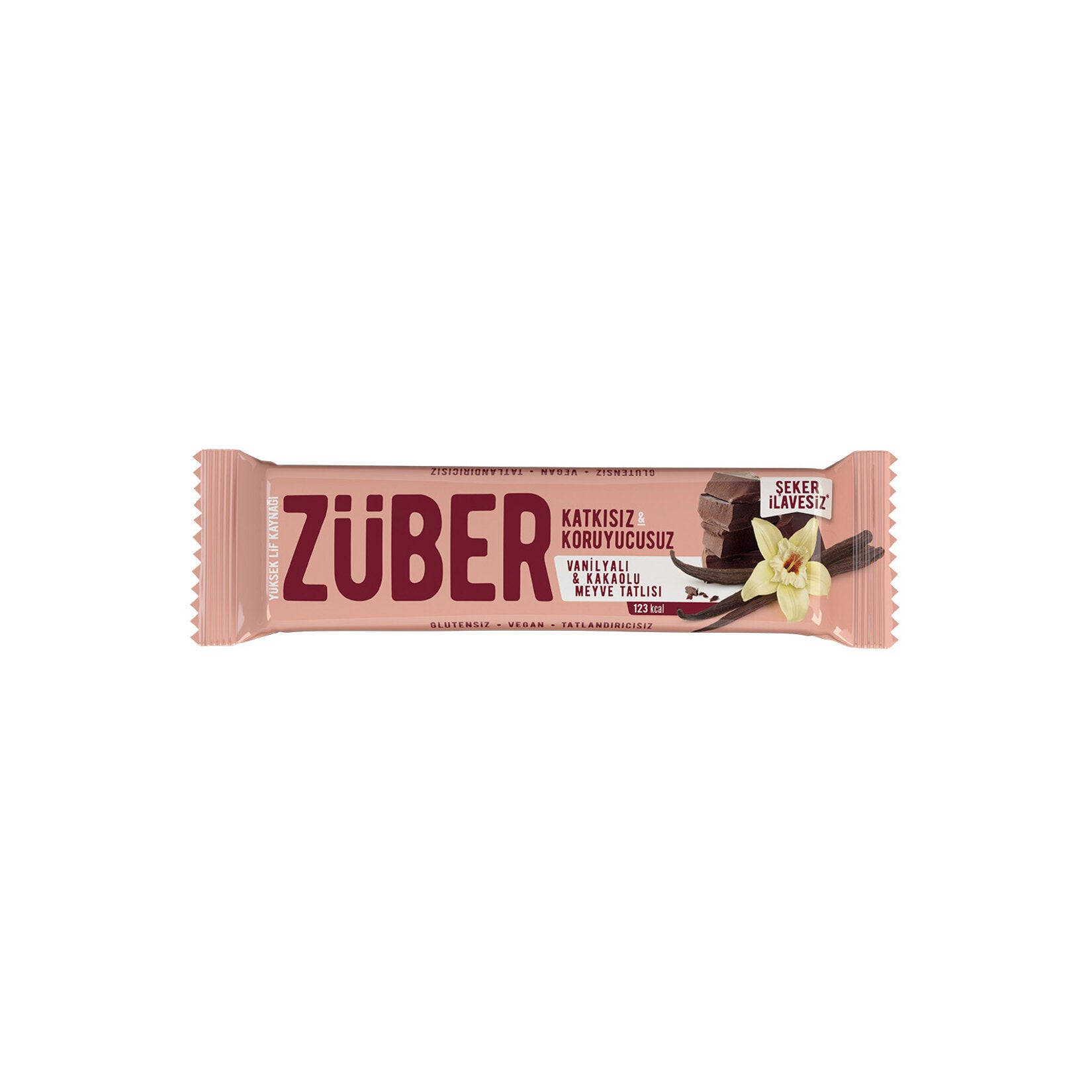 Looking for a naturally sweet and satisfying snack? The Zuber Vanilla Chocolate Fruit Bar combines the rich taste of cocoa with the smooth essence of vanilla, all wrapped in a nutritious, fruit-based bar.