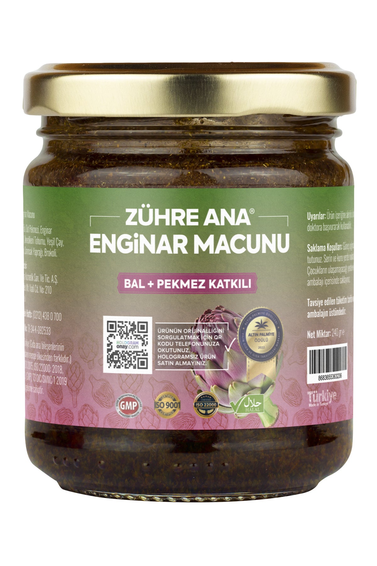 Zuhre Ana Artichoke Herbal Paste with Honey and Molasses is a traditional Turkish herbal blend crafted with nourishing botanicals and natural sweeteners.