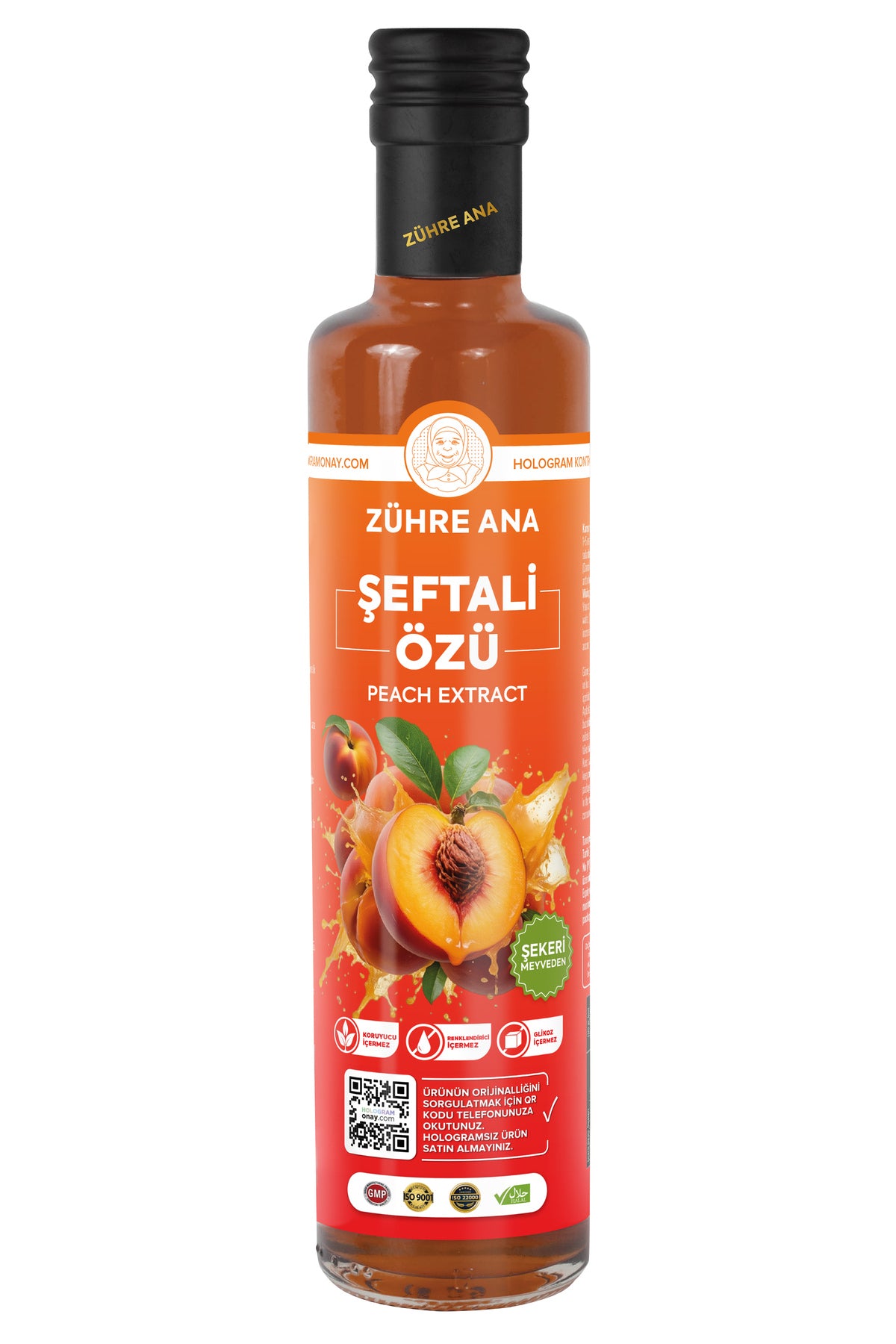 Zühre Ana Peach Concentrate is made from 100% pure peach extract, offering the rich aroma and naturally sweet taste of sun-ripened peaches from Türkiye.