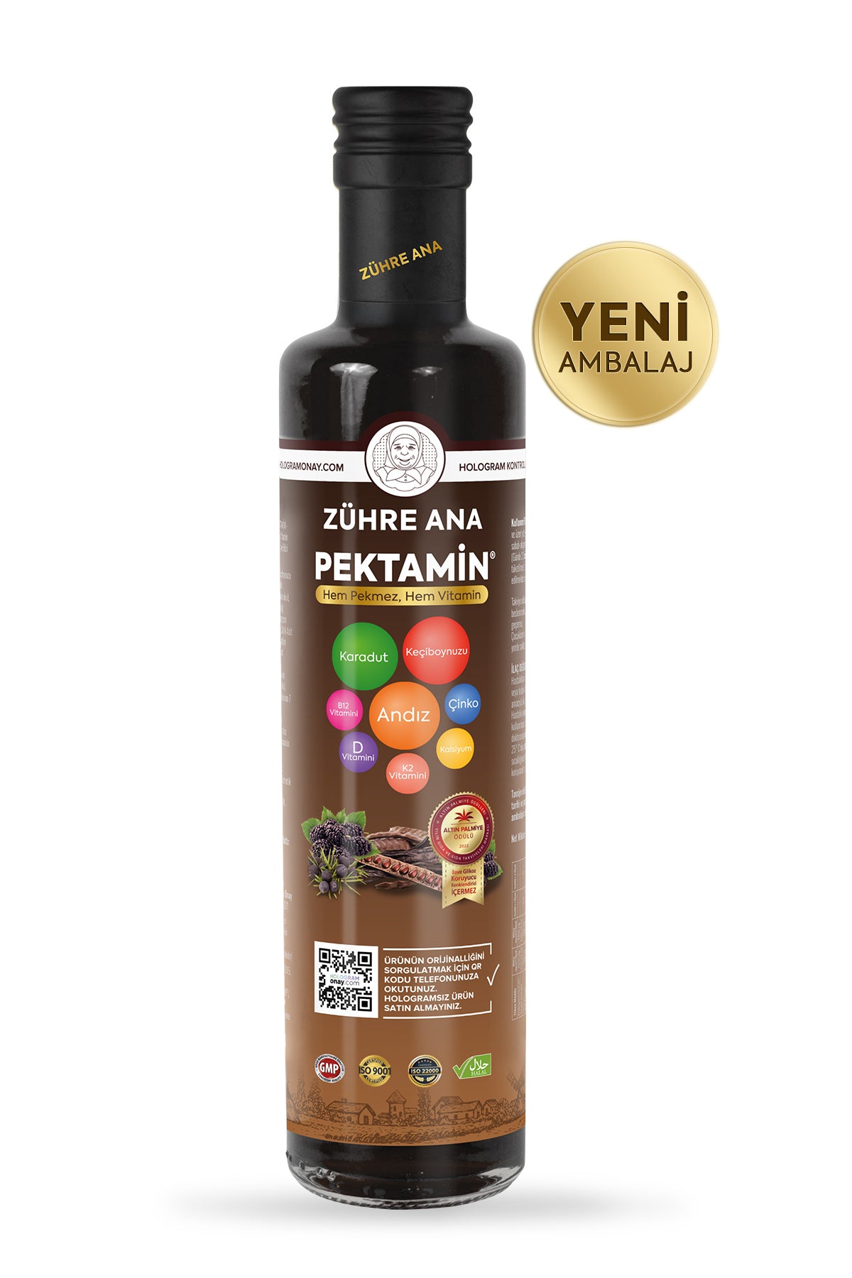 Zühre Ana Pektamin is a carefully crafted molasses blend made from carob extract, black mulberry extract, and andiz molasses, enriched with selected vitamins and minerals.