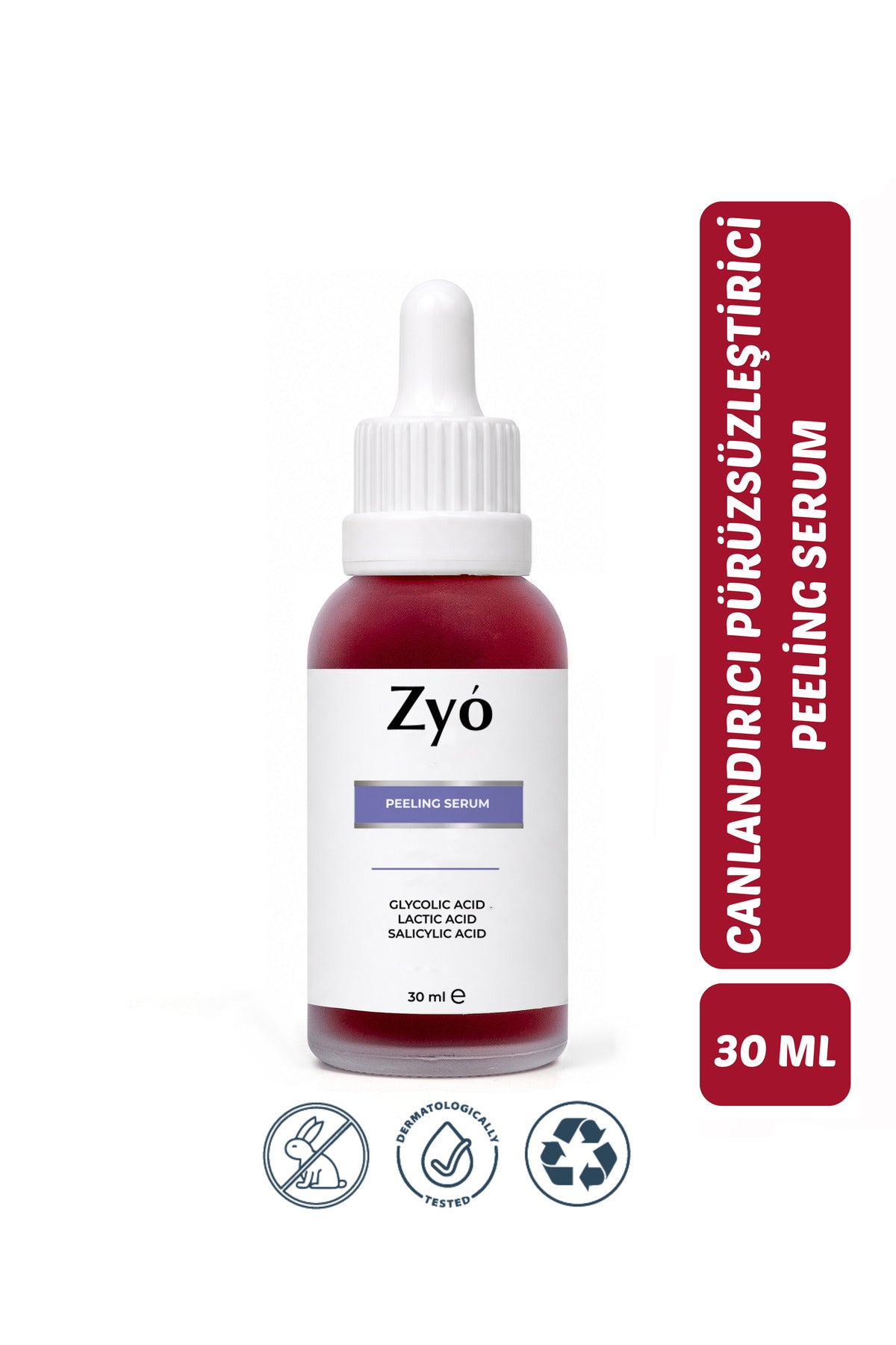 Zyo AHA 10% + BHA 2% Red Peeling Serum is a powerful weekly exfoliating treatment designed to refine skin texture, even out tone, and reduce the appearance of pores and blackheads.