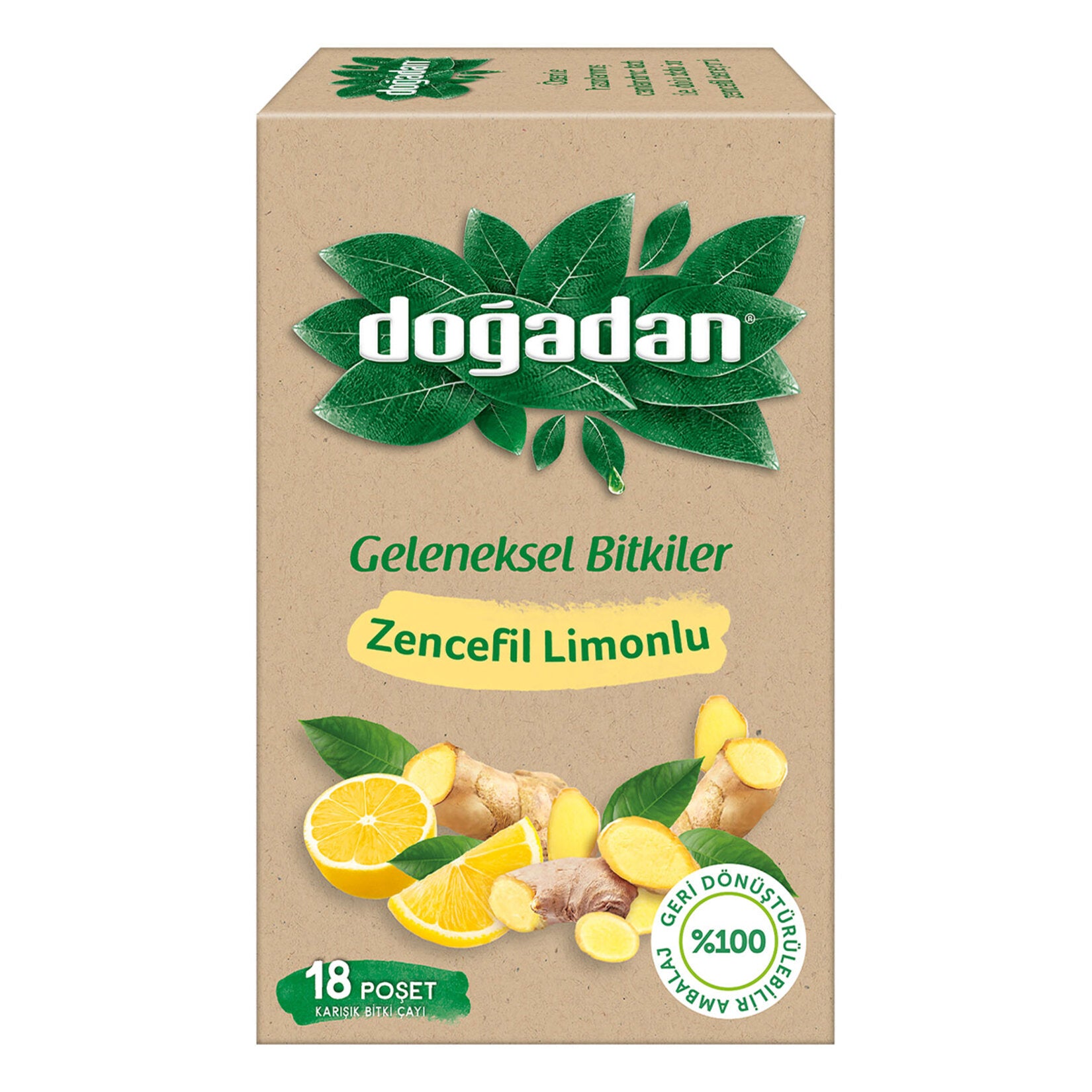 Doğadan Zencefil Limonlu Bitki Çayı 18'li 35G