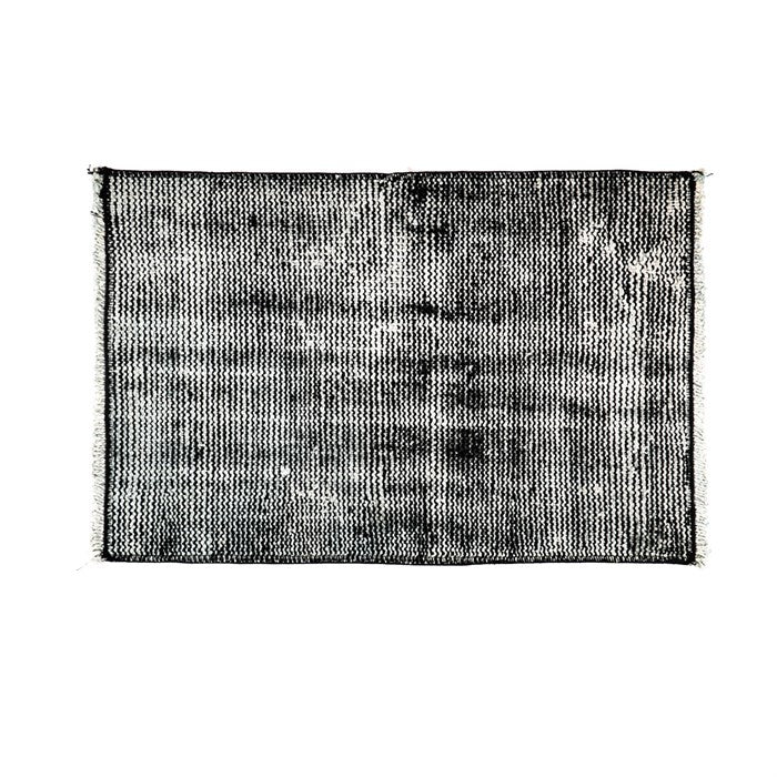 Authentic Turkish Vintage Black Hand Woven Rug