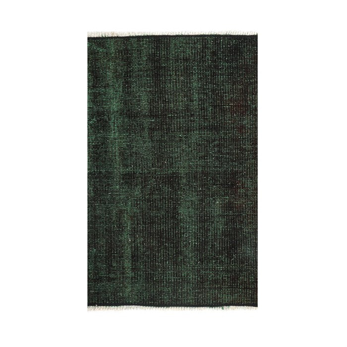 Authentic Turkish Vintage Green Hand Woven Rug
