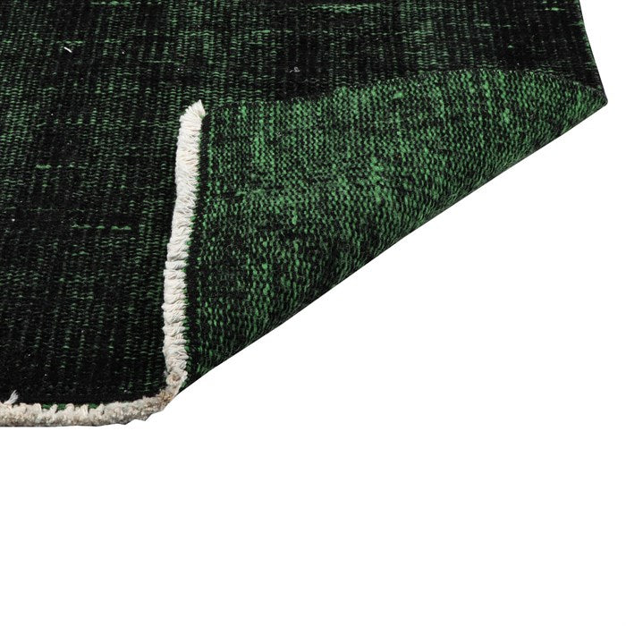 Authentic Turkish Vintage Green Hand Woven Rug