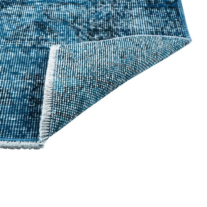 Authentic Turkish Vintage Mint Blue Hand Woven Rug