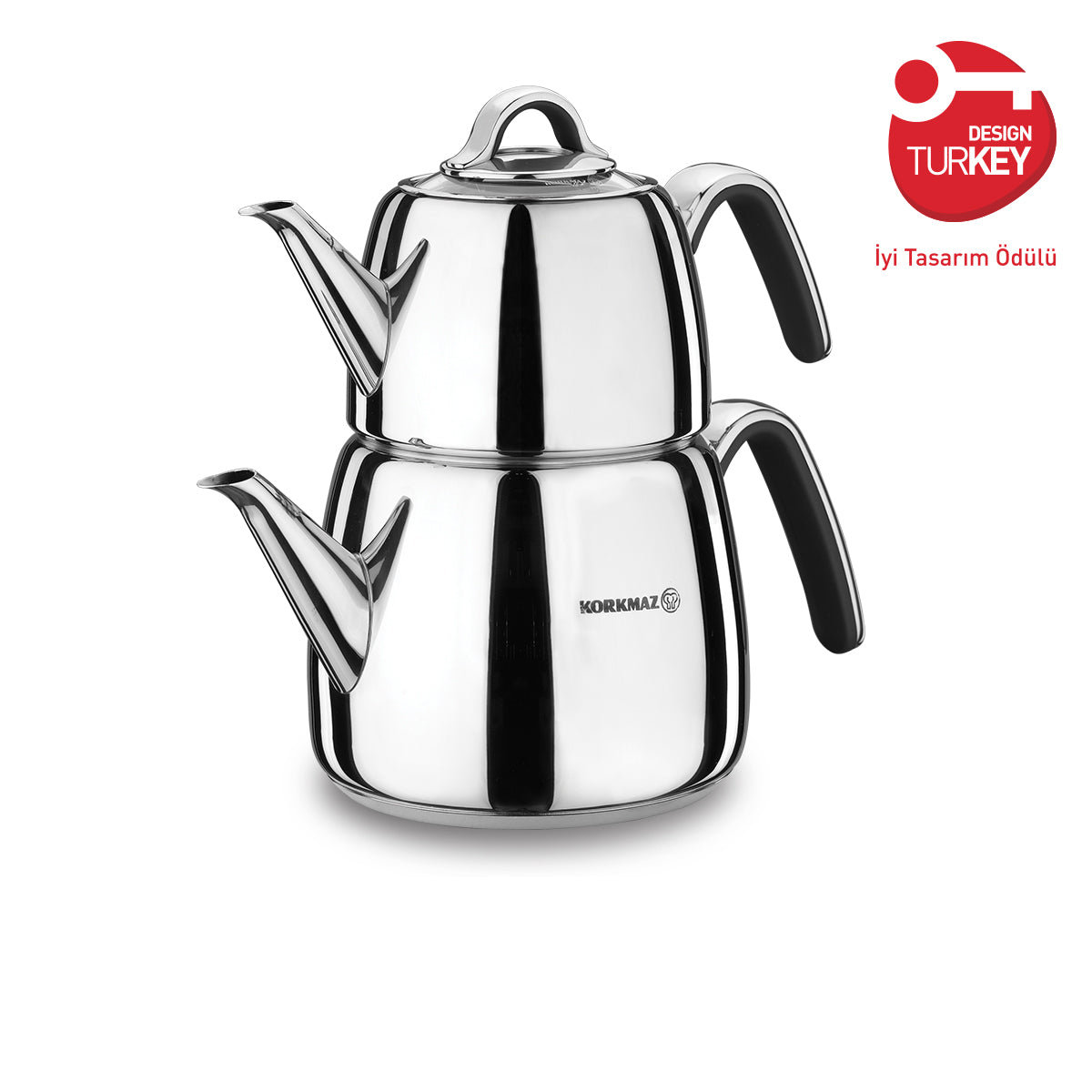 Korkmaz Vertex Black Teapot Set A197