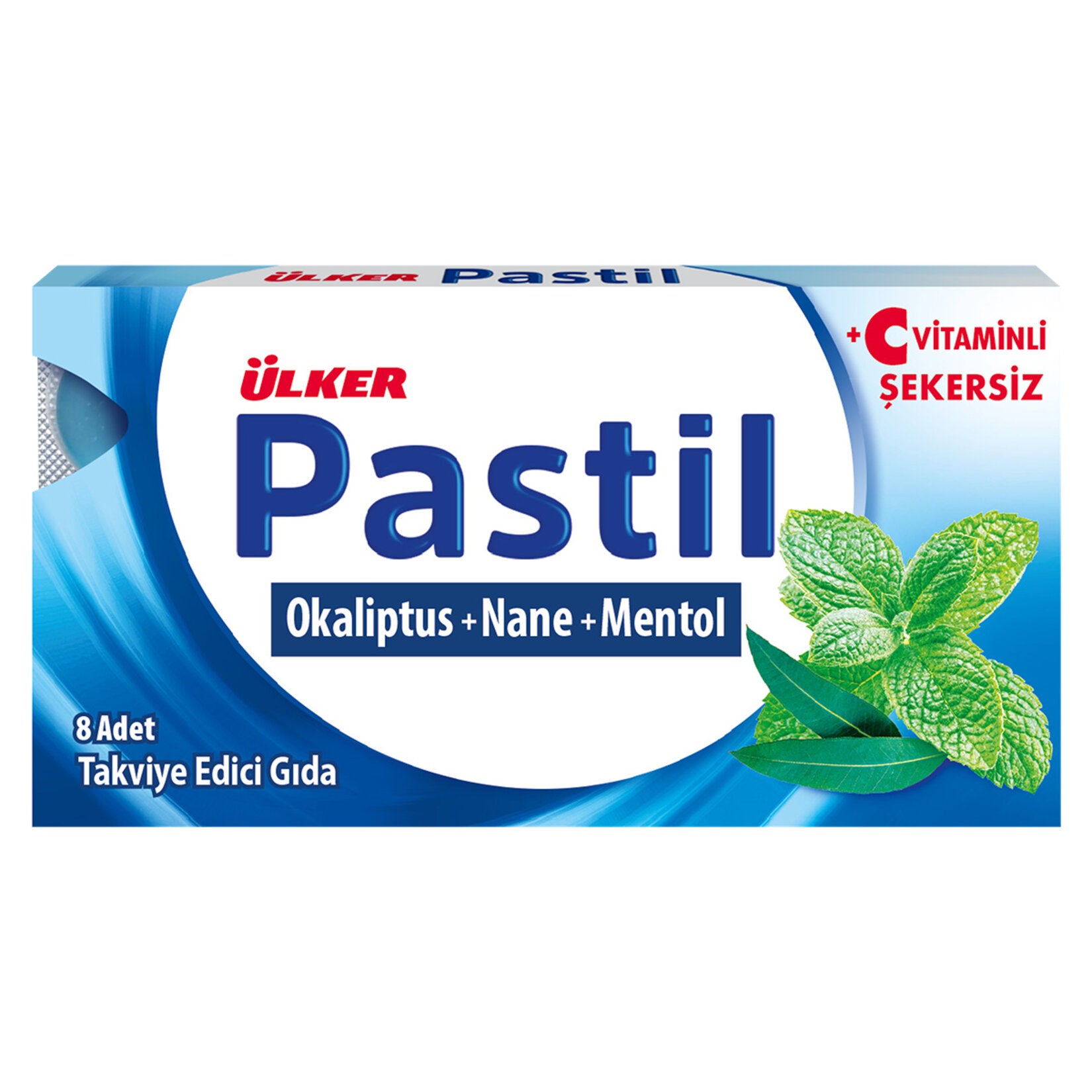 Ulker Pastil Eucalyptus Menthol Mint 8 Pieces 22.4 G
