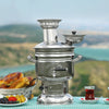 Charcoal / Wood Samovar Camping Water Heater Stove BBQ