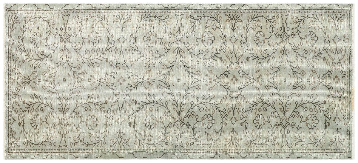 Turkish Handwoven Light Turquoise Color Vintage Carpet, Bohemian Rug